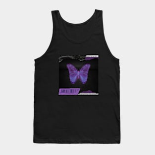 Violet retro butterfly Tank Top